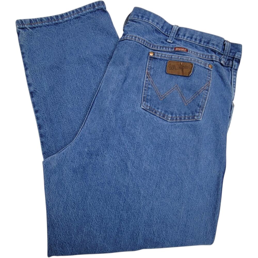 Wrangler 31MWZ Cowboy Cut Relaxed Fit Mens Jeans 48x32 Blue Denim Big & Tall